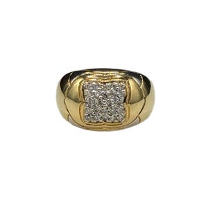 Natural Diamond 18k Yellow Gold Unisex Chunky Ring – 0.50 CTW, 8.5g, Size 7.25