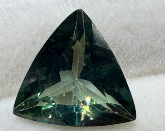 Natural Teal Tourmaline 5.26 Carat Trillion Cut Loose Gemstone | Vibrant Paraiba-Like Color