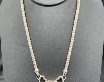 Solid 925 Sterling Silver Heart Charm Necklace