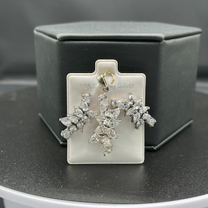 Marquise Cut Cubic Zirconia Sterling Silver Pendant & Earring Set