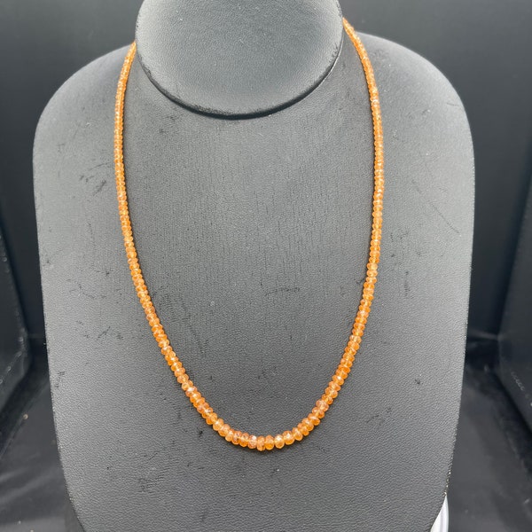 Faceted Spessartite 18K Gold S Clasp Necklace