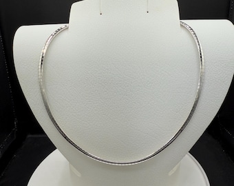 Massief Italiaanse sterlingzilveren omega-ketting 18" | 5,5 mm breed | Uniseks, 29 g, 925 . gestempeld