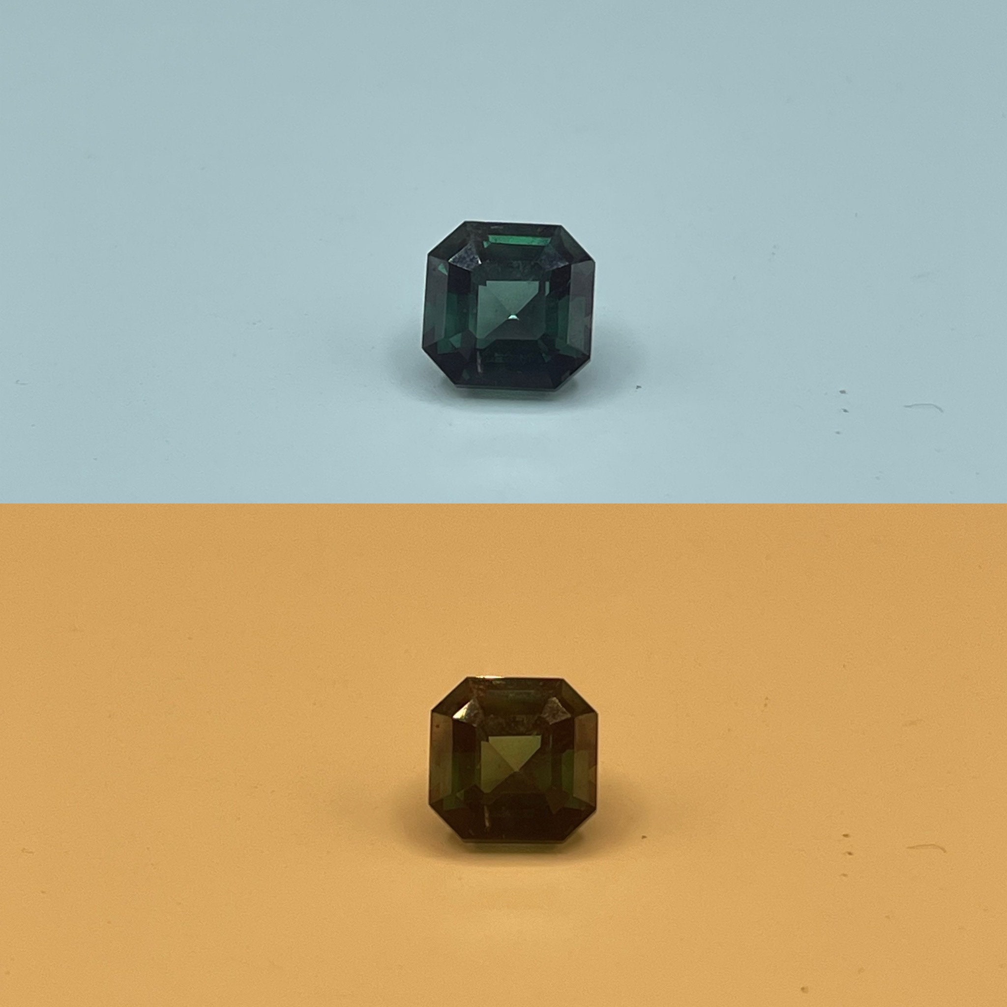 3.70 Carat Natural Color Change Andesine  Labradorite Square Octagon Cut Loose Gemstone (9.06 x 9.06 x 6.98 MM)