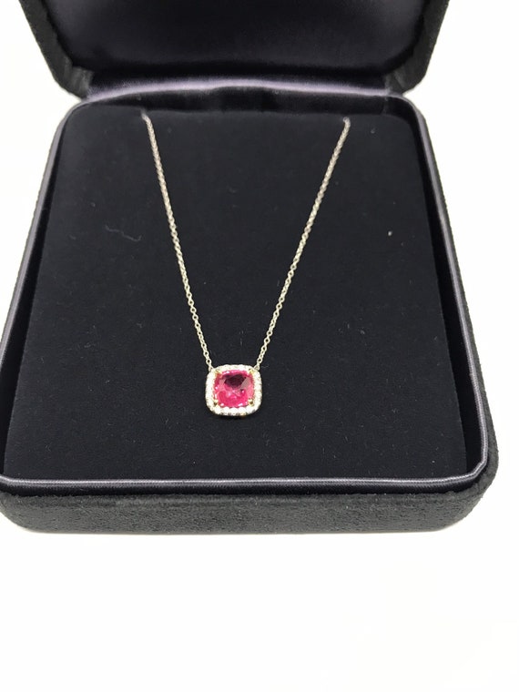 Pink Sapphire With Color Rhodium Star Necklace – Bellina