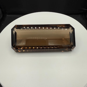 1512 Carat Natural Smokey Quartz Emerald Cut Gemstone | 5” x 2.25” | Large Collectible Stone