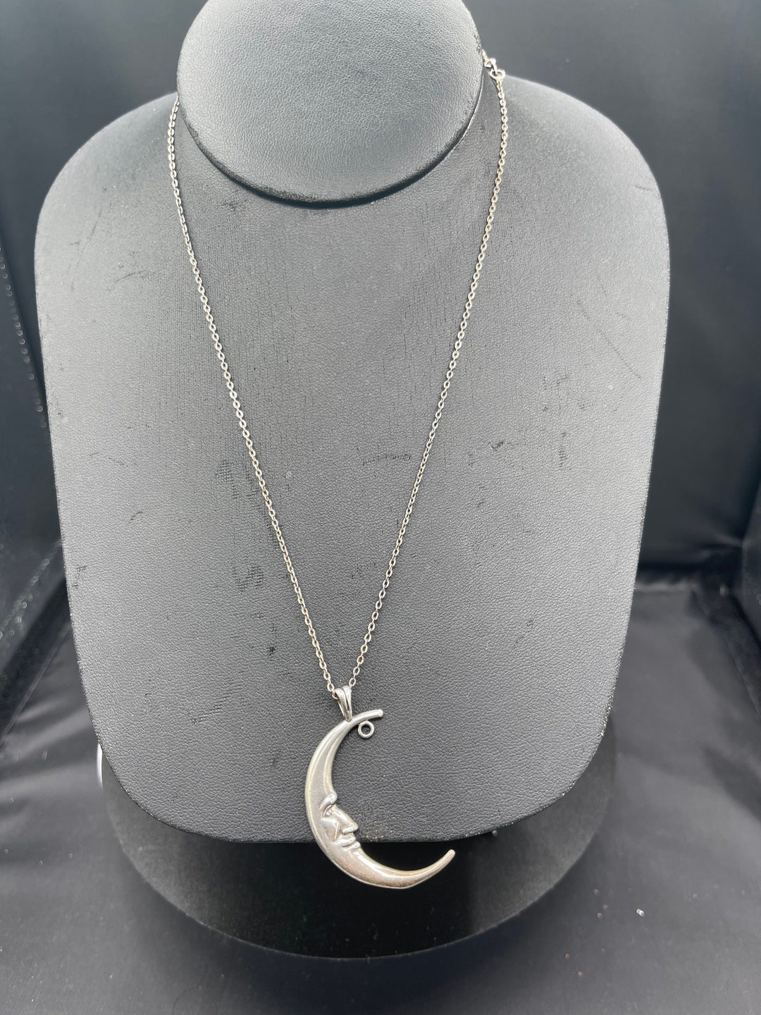Handmade Crescent Moon Sterling Silver Pendant & Necklace - Etsy