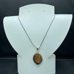 Druzy Quartz Sterling Silver Pendant & Necklace