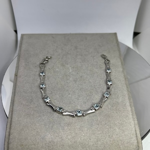 Blue Topaz Sterling Silver Bracelet