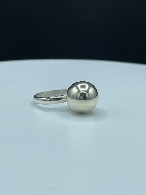 Solid Sterling Silver Ball Ring (size 8) - Etsy