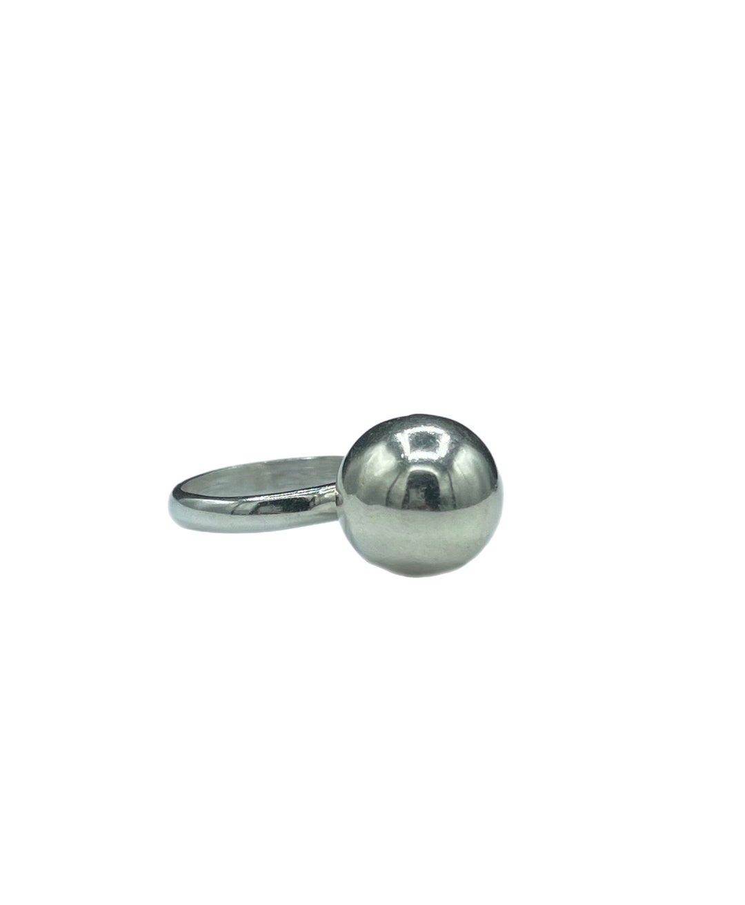 Solid Sterling Silver Ball Ring (size 8) - Etsy