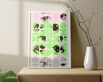 Japanese Manga Eyes Art Print – Anime Pop Art (Digital Download)