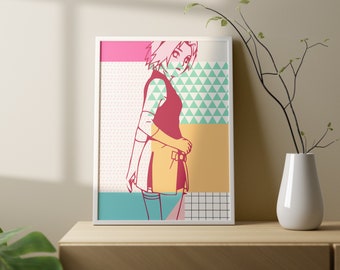 Japanese Anime Girl Art Print – Manga Poster (Digital Download)