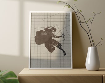 Anime Manga Sketch Print – Japanese Character Art (Digital Download)