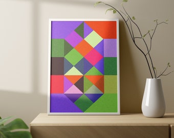 Abstract Geometric Exhibition Poster, Bauhaus Decor (Digital Download)