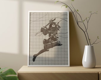 Japanese Manga Sketch Print – Anime Dorm Wall Art (Digital Download)