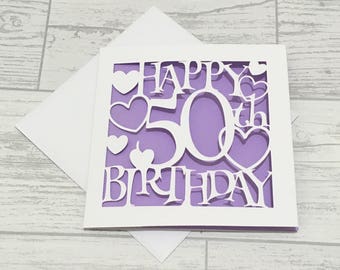 50th birthday cards etsy