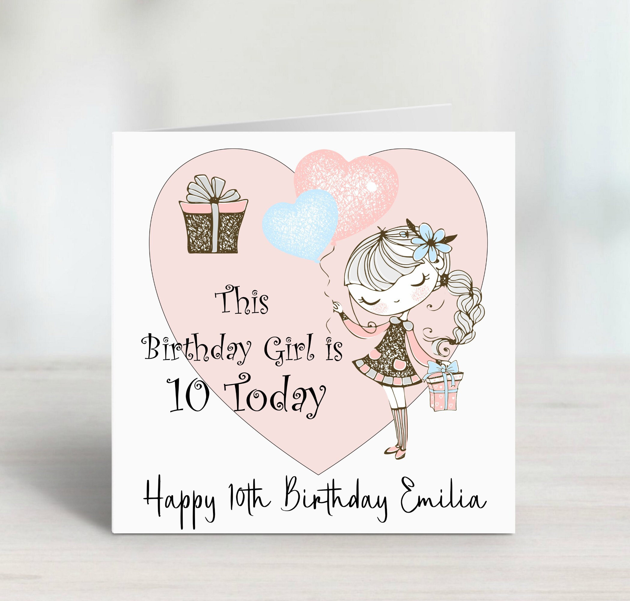 Personalised 10th Birthday Card Age Birthday Card Birthday Etsy