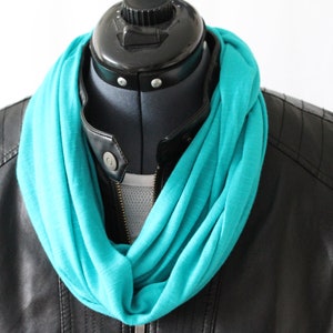 Turquoise Mobius Scarf, Turquoise scarf, Ladies Girls scarf, Infinity scarf, Fall Autumn Gifts, Long scarf, Neck wrap, Women scarves image 4