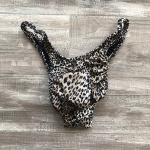 Custom bodybuilding poseershort voor heren - luipaardprint - wedstrijdshort