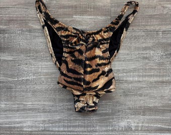 Custom Men's Bodybuilding Competition Trunks - Tiger Striped