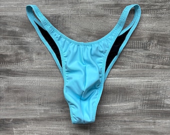 Custom Men's Bodybuilding Competition Trunks - Matte Baby Blue