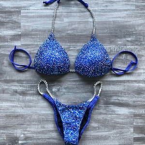 Competition Bikini Purple Blues / NPC, OCB, IFBB Competition Bikinis image 1