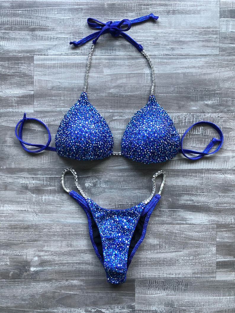 Competition Bikini Purple Blues / NPC, OCB, IFBB Competition Bikinis image 1