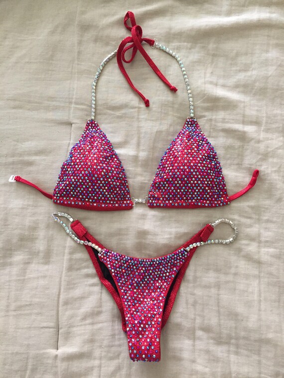 Competition Bikini Red Blue