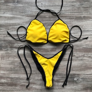 Practice Posing Suit - Matte Yellow & Black