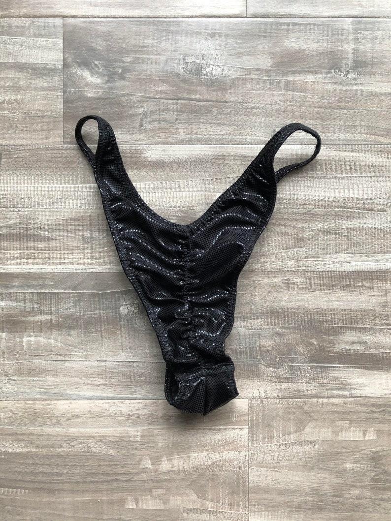 Custom Men's Bodybuilding Posing Trunks Flat Black Etsy