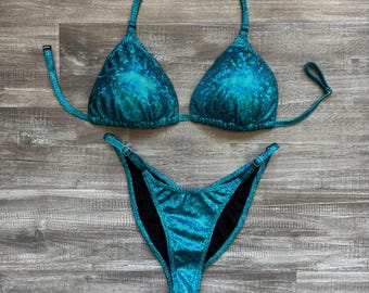 Fit Model Custom Competition Suit - Turquoise