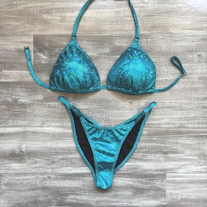Fit Model Custom Competition Suit - Turquoise