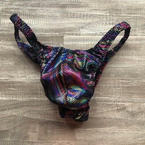 Custom Men&#39;s Bodybuilding Posing Trunks - Melted Crayon - Competition Trunks