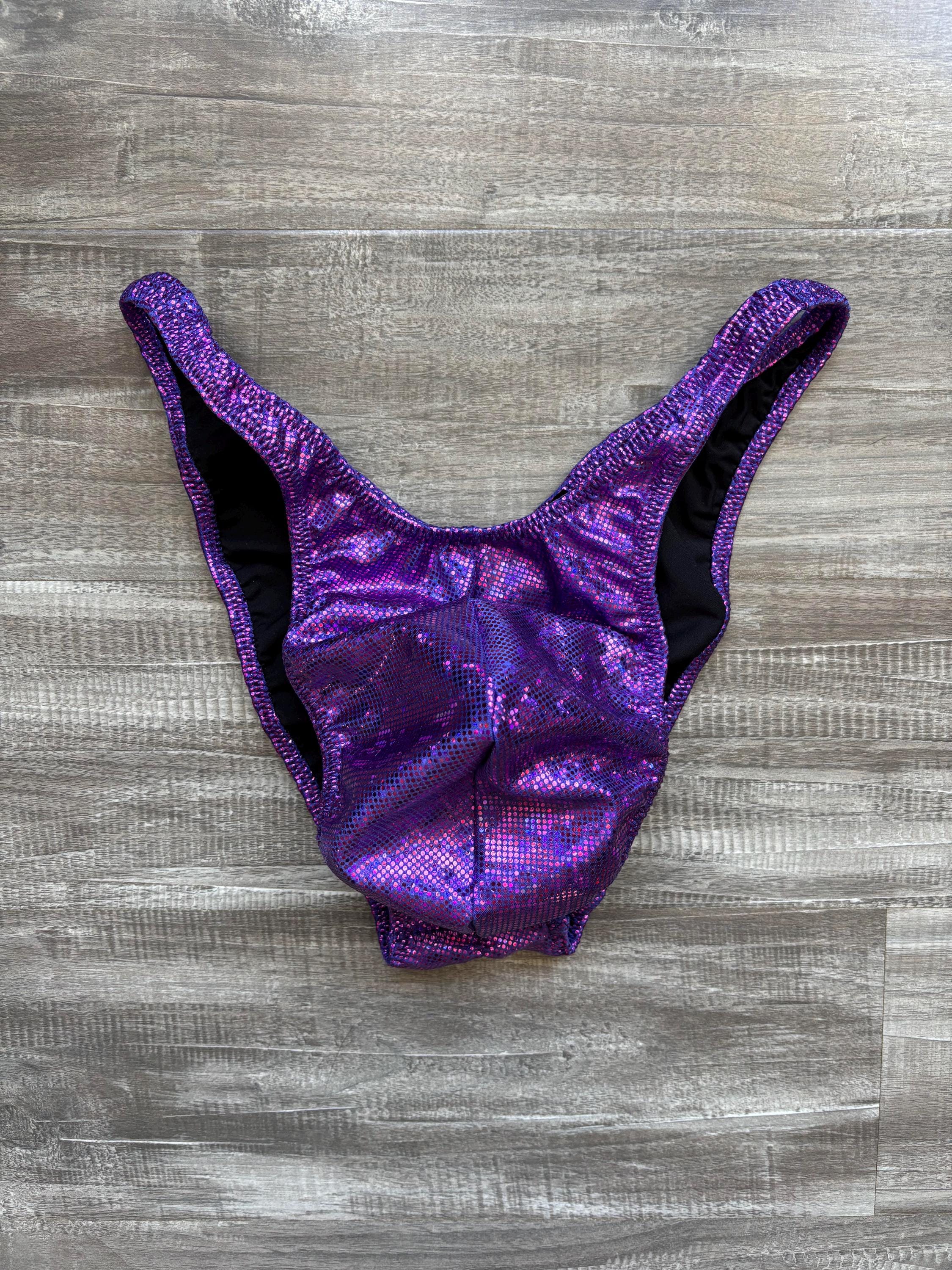 Custom Men's Bodybuilding Competition Trunks - Purple Fuchsia