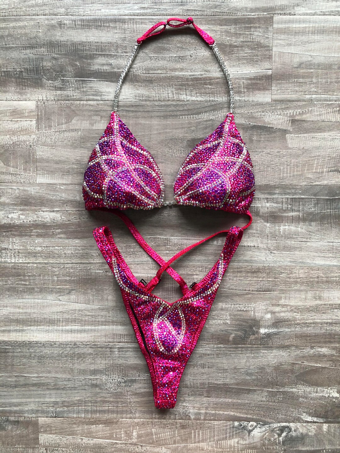 Matte Pink Fit Model Competition Suit