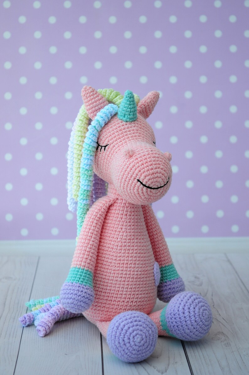 Crochet Unicorn Toy for Baby Girl Soft Baby Toys Christmas Etsy