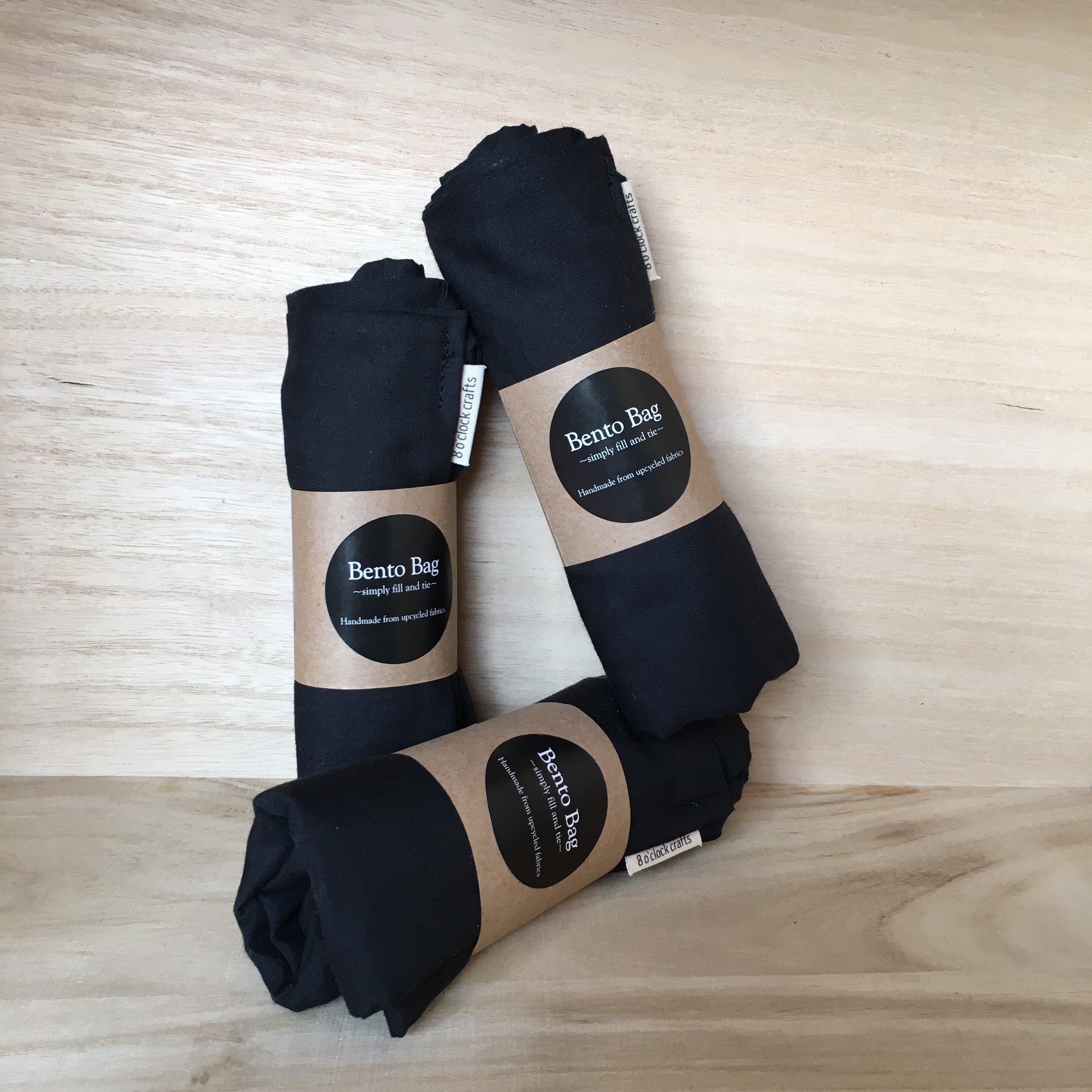 BLACK Bento Bag Washable Lunch Bag Fabric Lunch Bag Bento Etsy Canada