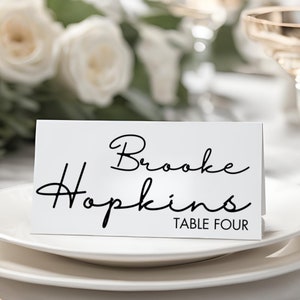 Cartões de lugar personalizados dobrados para casamento, cartões de lugar personalizados em forma de tenda, cartões de assentos para casamento e número de mesa OPÇÃO 1
