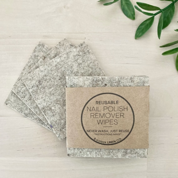 Reusable Nail Polish Remover Wipes, Eco Friendly Manicure Supplies, Sustainable Beauty Product