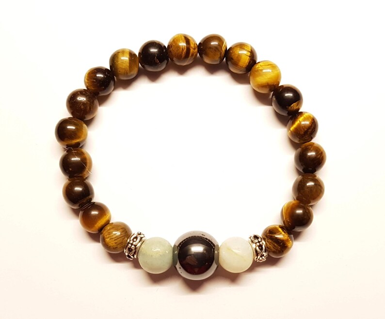 Natural semi precious stone bracelet handmade