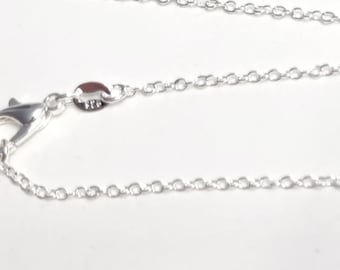 Fine silver chains 50 cm, hallmark, 8 chains.