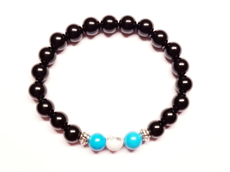 Natural semi precious stone bracelet handmade