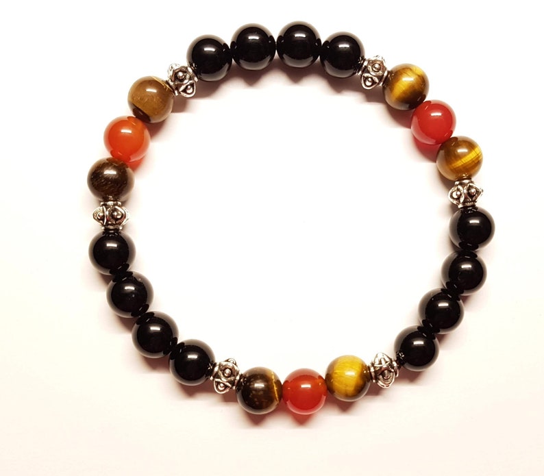 Natural semi precious stone bracelet handmade