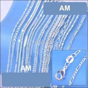 Fine silver chains 45 cm, hallmark, 10 chains.