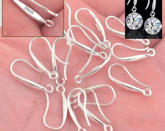 Crochets ,attaches boucles d'oreilles argent lot de 10 (5 paires) .Poinçon