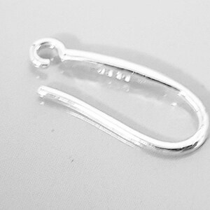 Hooks, silver earring fasteners set of 10 5 pairs. Hallmark image 2