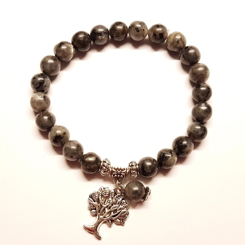 Natural semi precious stone bracelet handmade