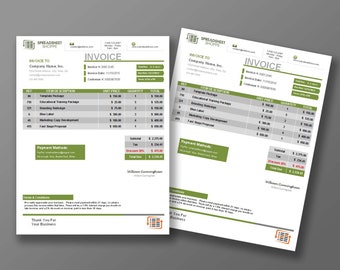Premium Invoice Template - Everest Collection (Green)