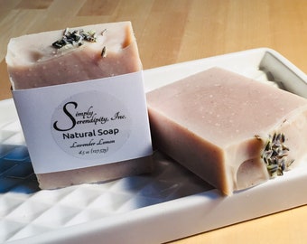 All Natural Lavender Lemon Handmade Soap - Artisan Spa like Soap Gifts for her - Luxury Selfcare Gifts - Gifts under 10 dollars