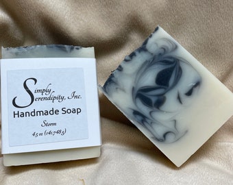 Storm Handmade Soap, Gifts for Him And Her, Artisan Soap, Activated Charcoal, Loved by Men and Women,